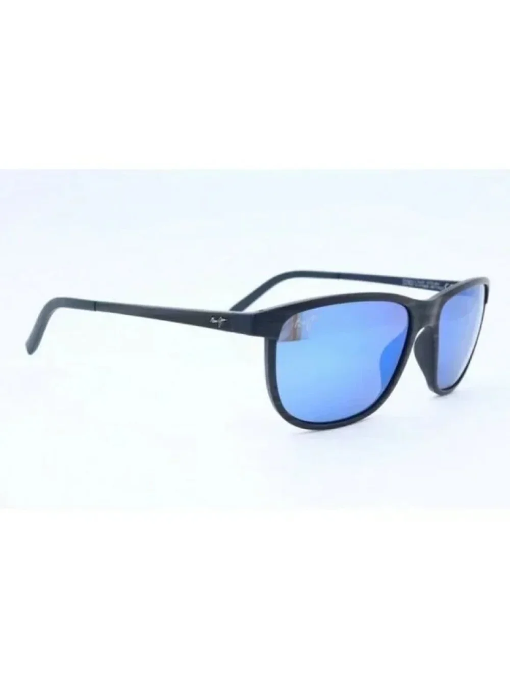 Maui Jim Dragon's MJ 811-03S Navy Stripe Sunglasses Polarized Blue Lens